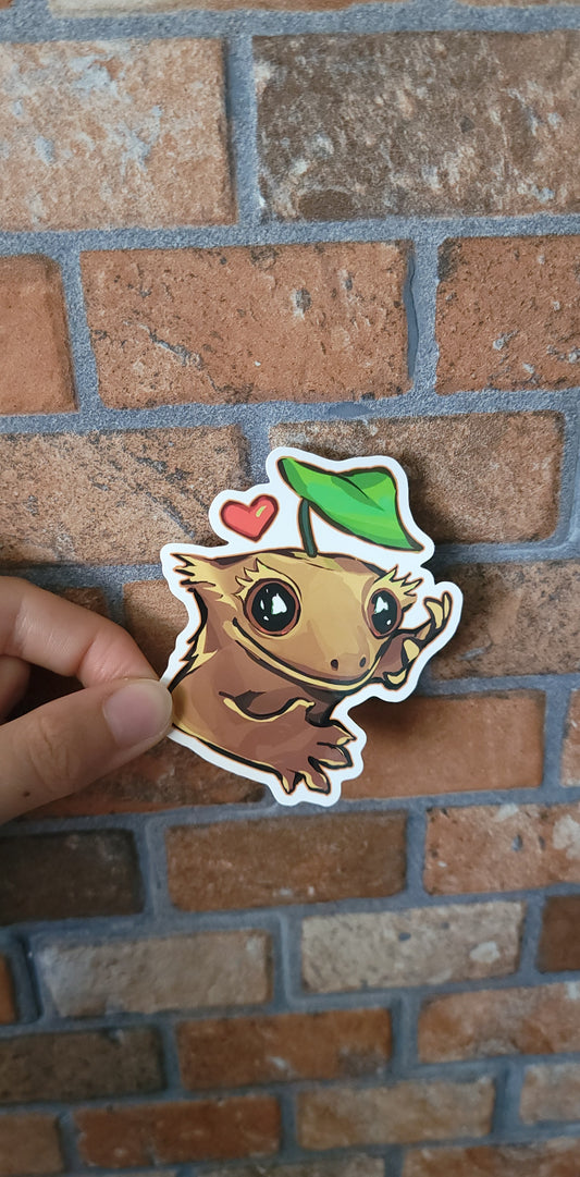 Leaf Crested Gecko Sticker