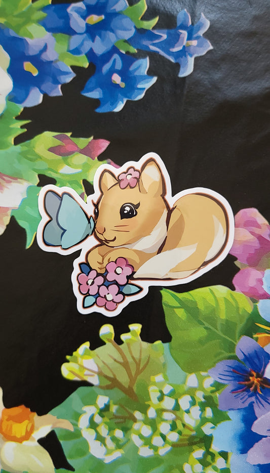 Butterfly Squirrel Sticker