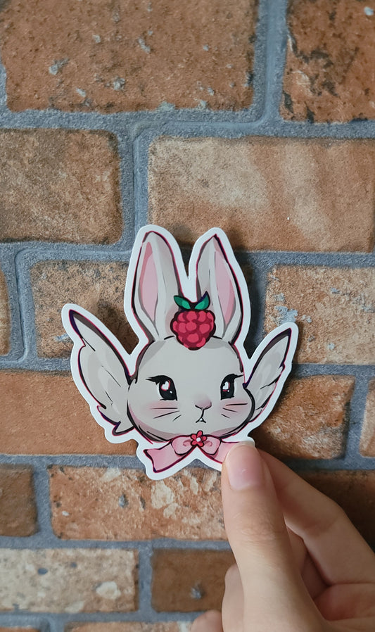 Raspberry Bunny Sticker