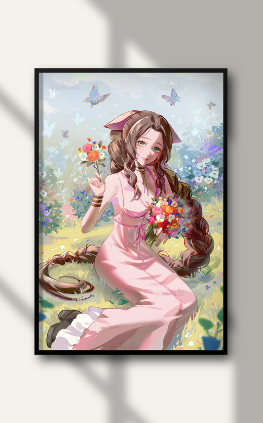 Flower Girl Aerith (11" x 17")