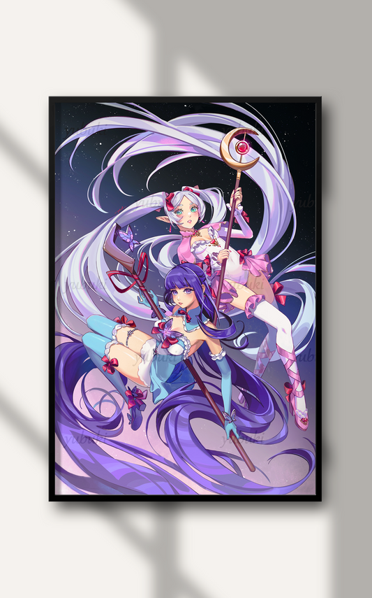 Magical Girls Frieren and Fern (11" x 17")