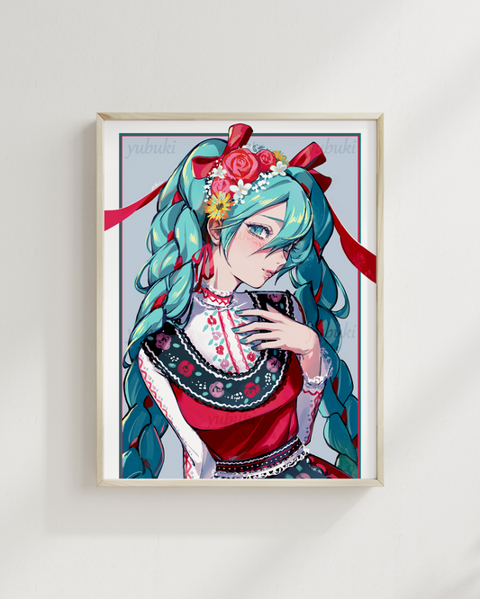 Bulgarian Miku (8.5" x 11")