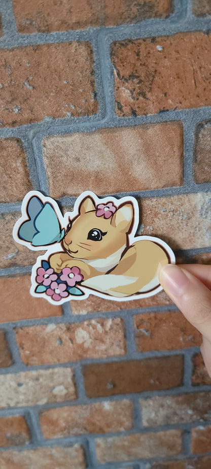Butterfly Squirrel Sticker