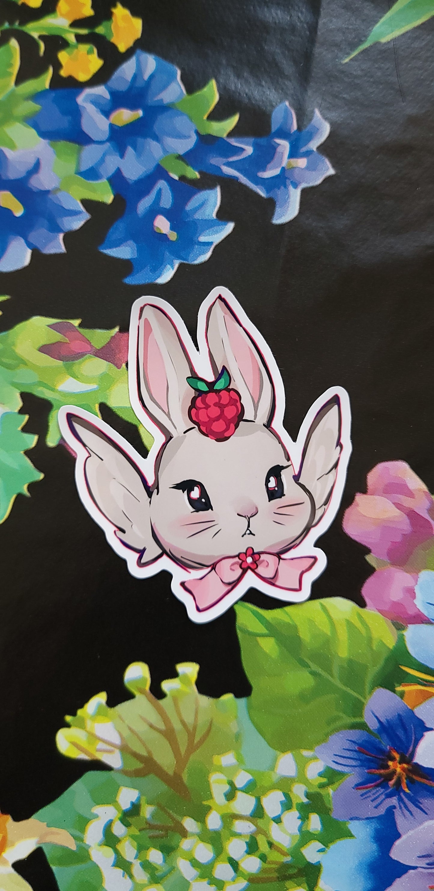 Raspberry Bunny Sticker