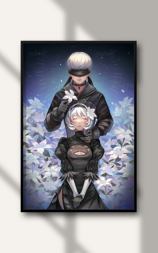 Lunar Tear 2B and 9S (11" x 17")