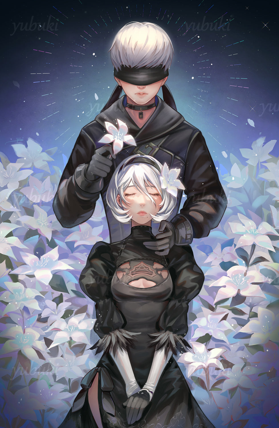 Lunar Tear 2B and 9S (11" x 17")
