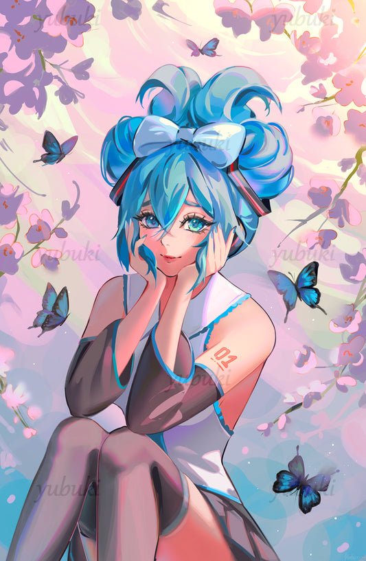 Hatsune Miku (11" x 17")