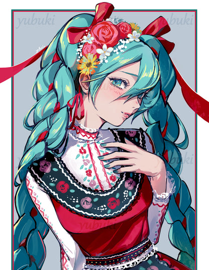 Bulgarian Miku (8.5" x 11")