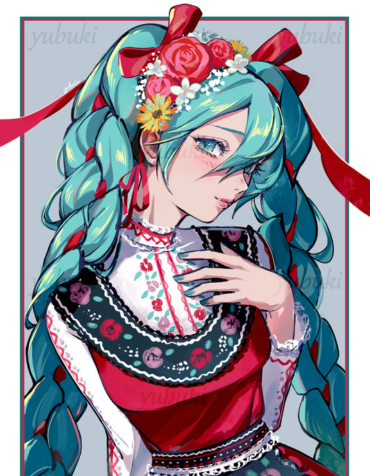 Bulgarian Miku (8.5" x 11")