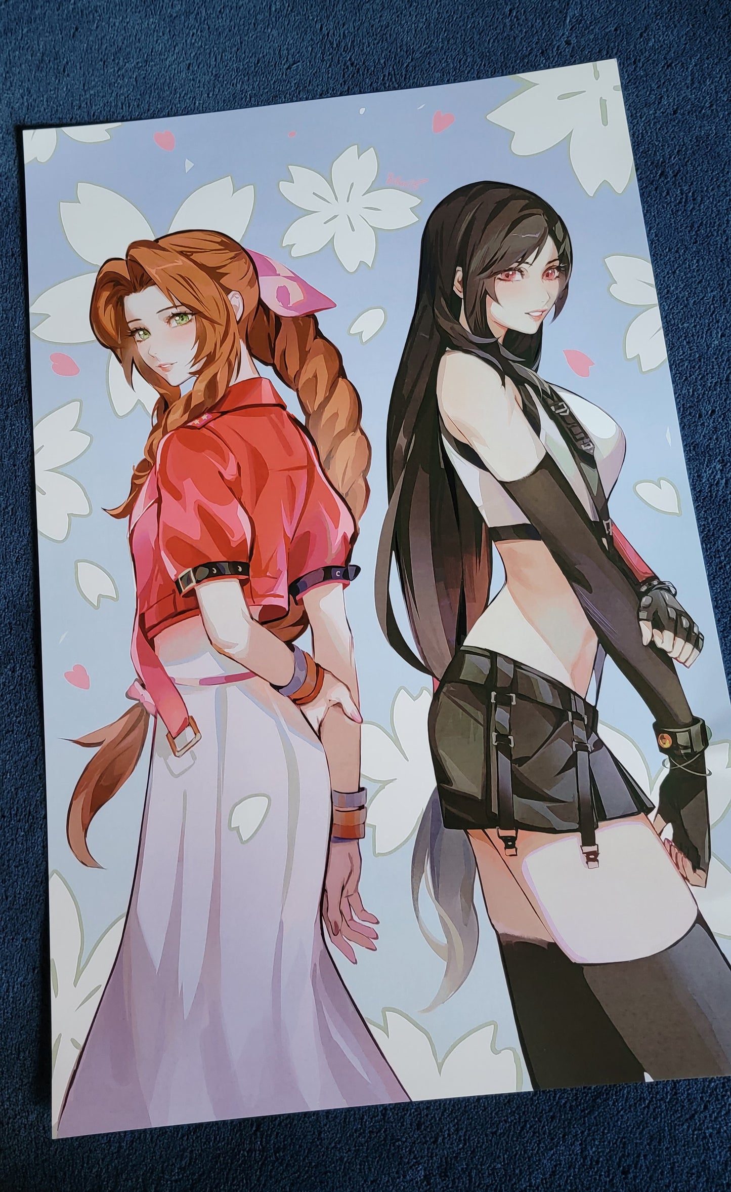 Spring Tifa and Aerith (11" x 17")
