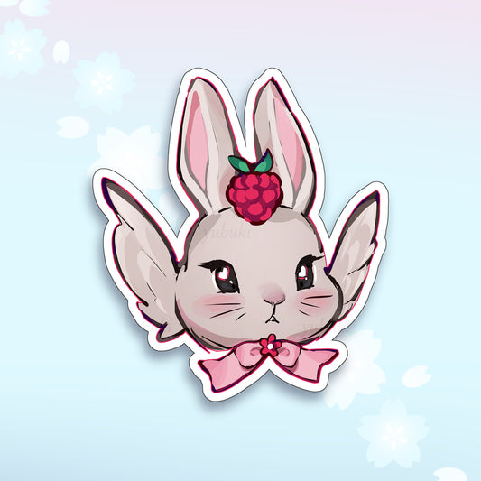 Raspberry Bunny Sticker
