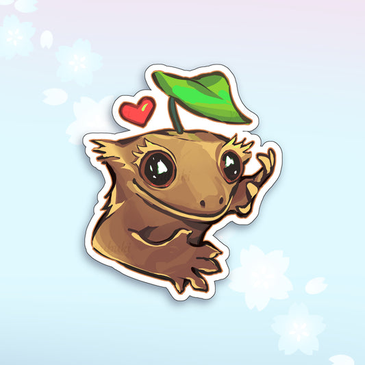 Leaf Crested Gecko Sticker