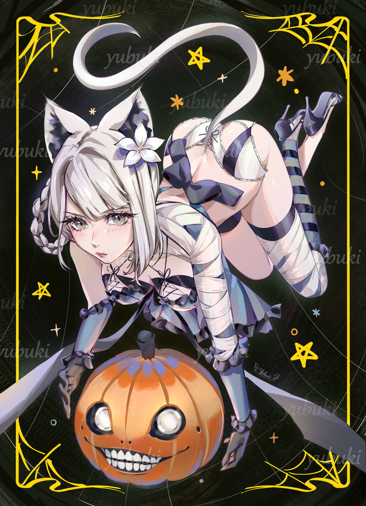 Halloween Kaine and Emil Gold Foil Print (5" x 7")