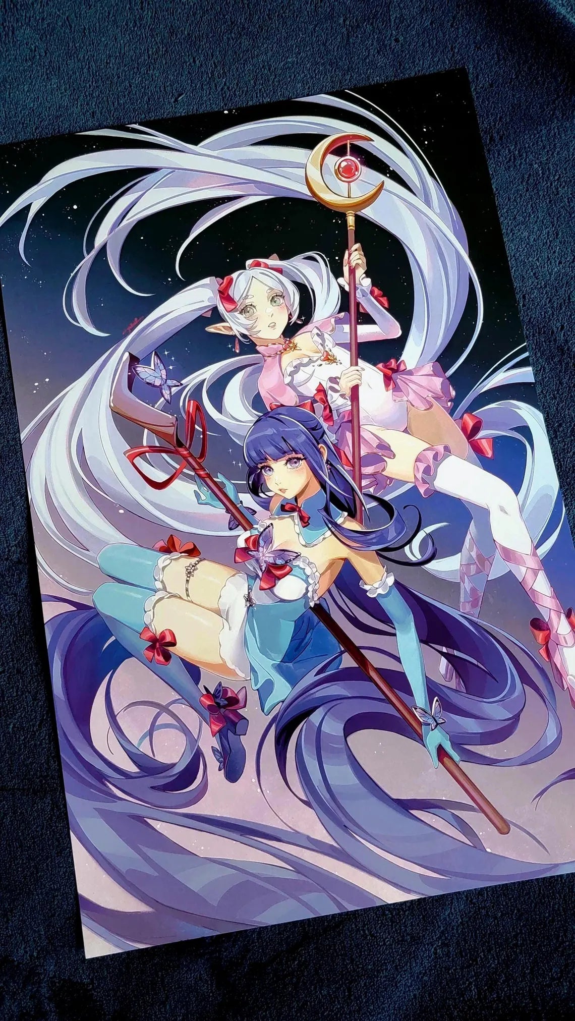 Magical Girls Frieren and Fern (11" x 17")