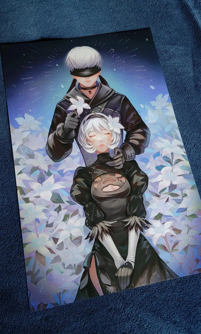 Lunar Tear 2B and 9S (11" x 17")