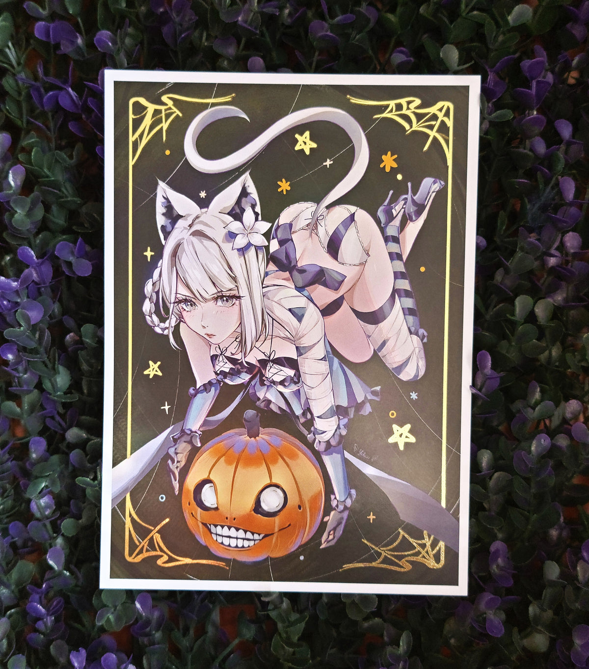 Halloween Kaine and Emil Gold Foil Print (5" x 7")