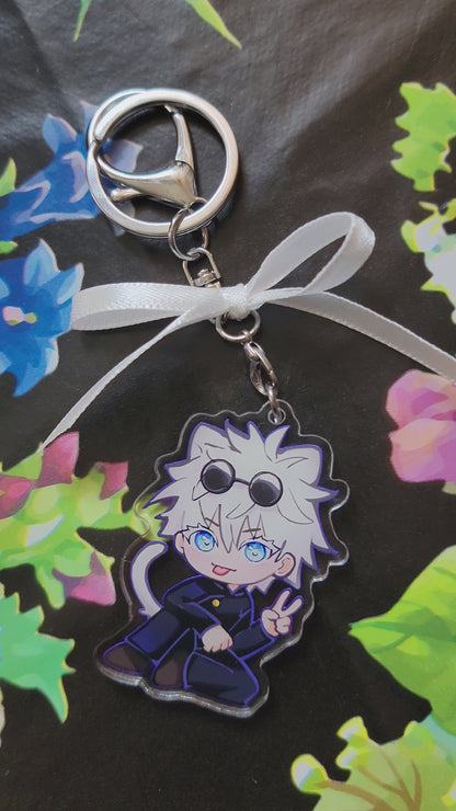 Gojo Satoru Cat Keychain