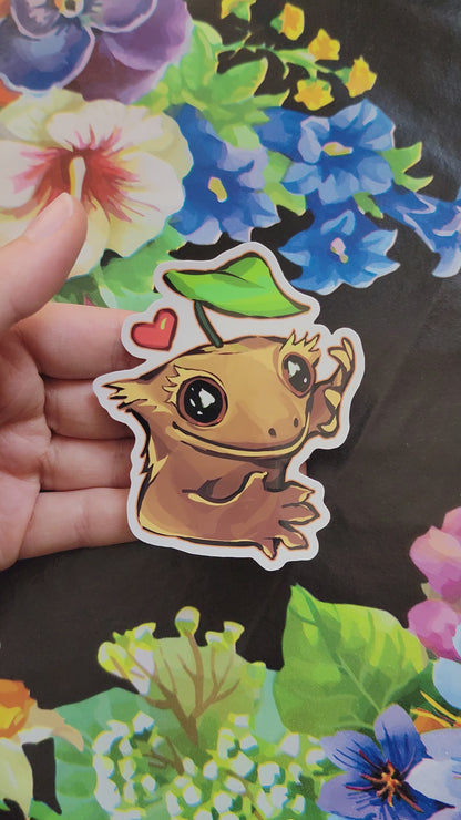 Leaf Crested Gecko Sticker