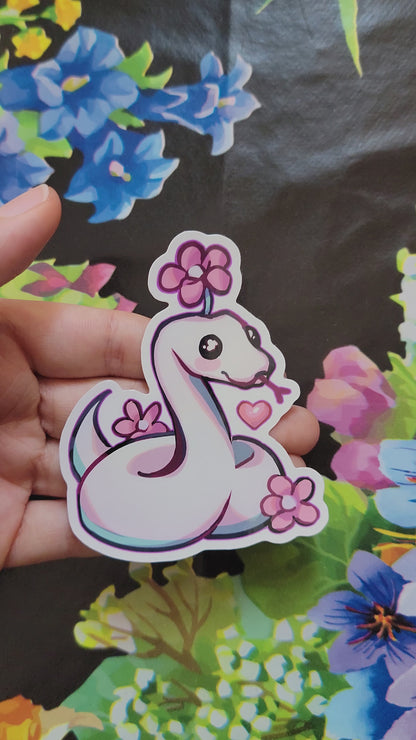 Flower Snake Sticker
