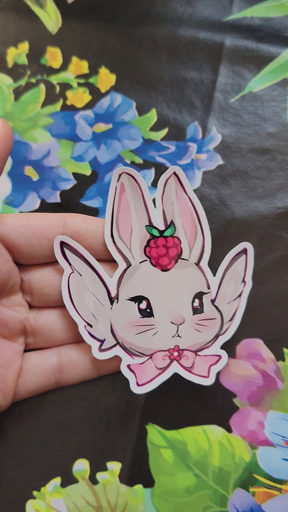 Raspberry Bunny Sticker