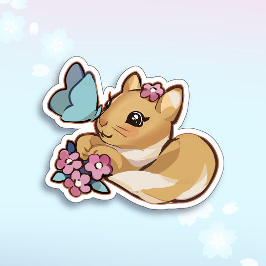 Butterfly Squirrel Sticker